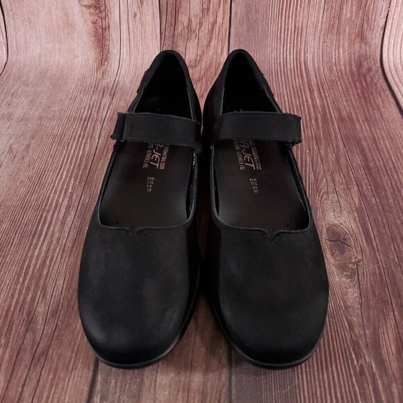 Mephisto Womens Size 10 Jenyfer Nubuck Mary Jane Shoes Black Suede Air-Jet - Picture 4 of 15
